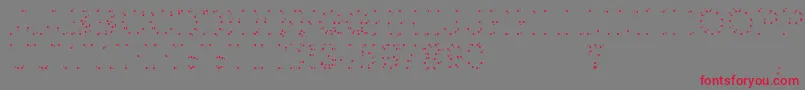 Opointeafaire-fontti – punaiset fontit harmaalla taustalla