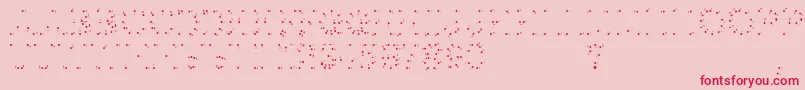 Czcionka Opointeafaire – czerwone czcionki na różowym tle