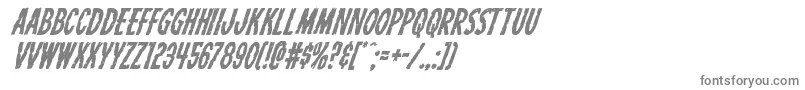 フォントCarnivalcorpsesuperital – 白い背景に灰色の文字