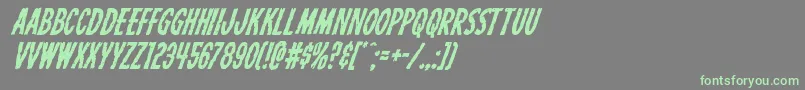 Carnivalcorpsesuperital Font – Green Fonts on Gray Background