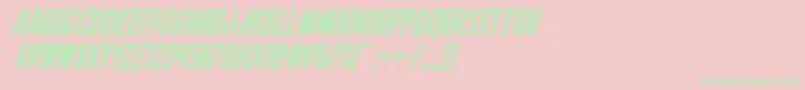 Carnivalcorpsesuperital Font – Green Fonts on Pink Background