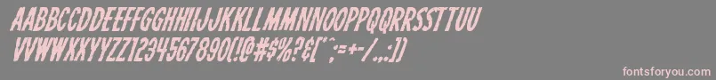 Carnivalcorpsesuperital Font – Pink Fonts on Gray Background