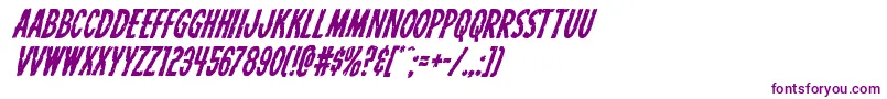 Carnivalcorpsesuperital Font – Purple Fonts on White Background