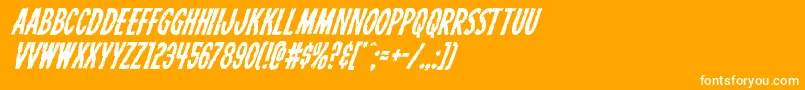 Carnivalcorpsesuperital Font – White Fonts on Orange Background