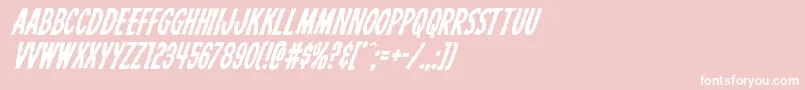 Carnivalcorpsesuperital Font – White Fonts on Pink Background