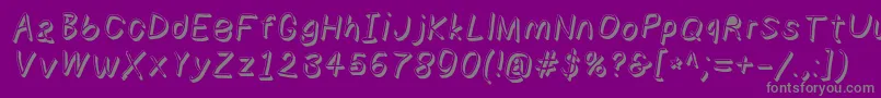 Numbbunnyshdita Font – Gray Fonts on Purple Background