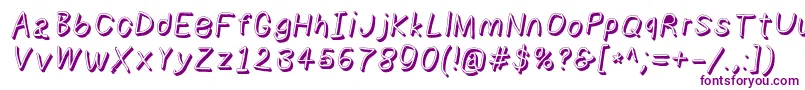 Numbbunnyshdita Font – Purple Fonts on White Background