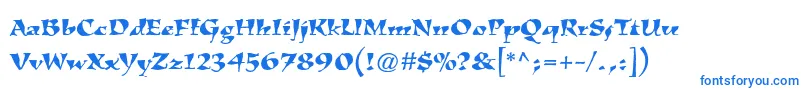 KigalistdRoman-fontti – siniset fontit valkoisella taustalla