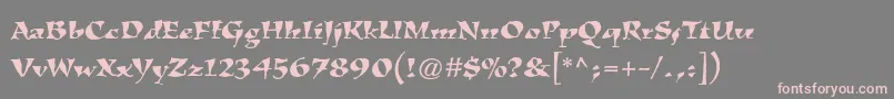 KigalistdRoman Font – Pink Fonts on Gray Background