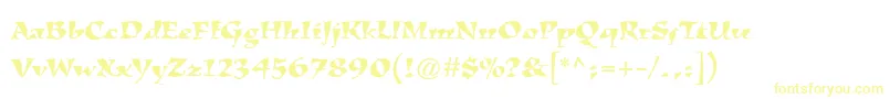 KigalistdRoman Font – Yellow Fonts on White Background