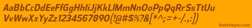 AthabascaCdBdIt Font – Brown Fonts on Orange Background