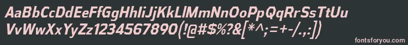 Шрифт AthabascaCdBdIt – розовые шрифты на чёрном фоне