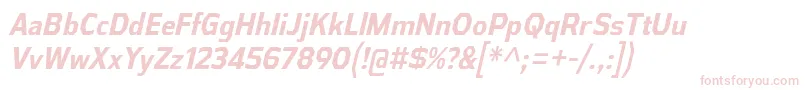 フォントAthabascaCdBdIt – ピンクのフォント