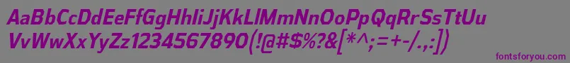 Шрифт AthabascaCdBdIt – фиолетовые шрифты на сером фоне