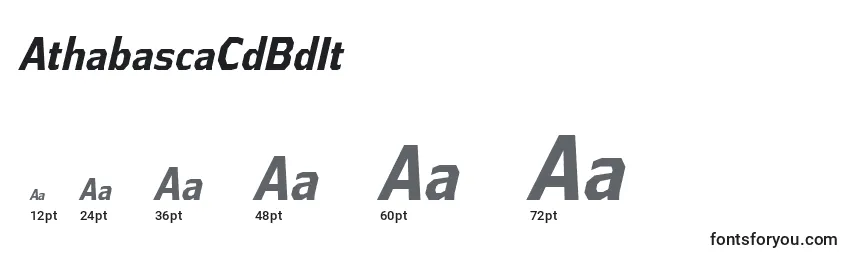 Размеры шрифта AthabascaCdBdIt