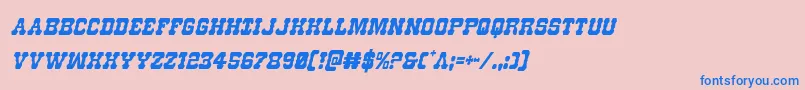 Usmarshalcondital Font – Blue Fonts on Pink Background