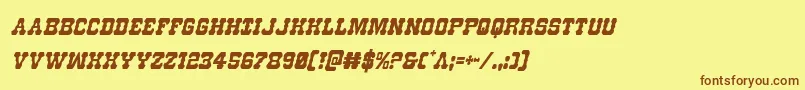 Usmarshalcondital Font – Brown Fonts on Yellow Background