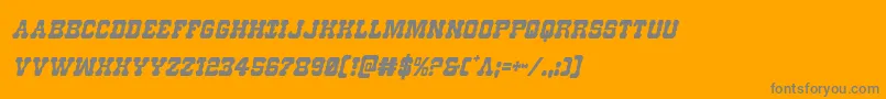 Usmarshalcondital Font – Gray Fonts on Orange Background