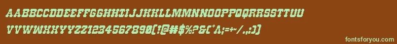 Usmarshalcondital Font – Green Fonts on Brown Background