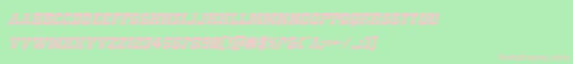 Usmarshalcondital Font – Pink Fonts on Green Background