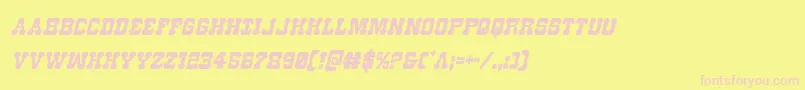More about Usmarshalcondital Font Usmarshalcondital Font – Pink Fonts on Yellow Background