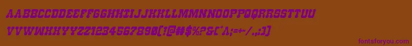 Usmarshalcondital Font – Purple Fonts on Brown Background