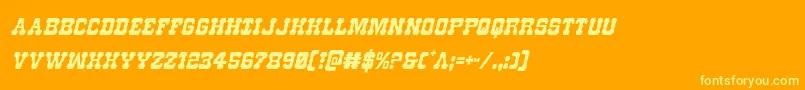 Usmarshalcondital-fontti – keltaiset fontit oranssilla taustalla