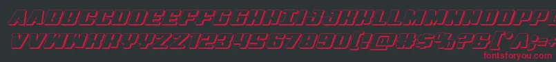 Virginhybrid3D Font – Red Fonts on Black Background