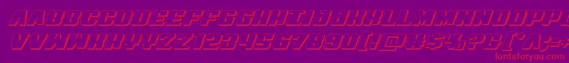 Virginhybrid3D Font – Red Fonts on Purple Background