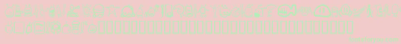 Tombots Font – Green Fonts on Pink Background