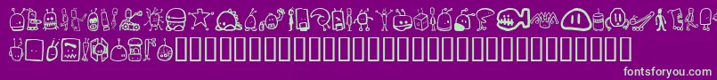 Tombots Font – Green Fonts on Purple Background