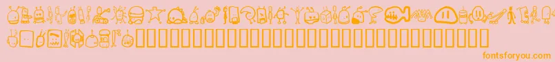 Tombots Font – Orange Fonts on Pink Background