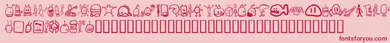 フォントTombots – ピンクの背景に赤い文字