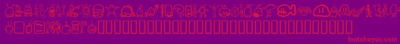 Tombots Font – Red Fonts on Purple Background