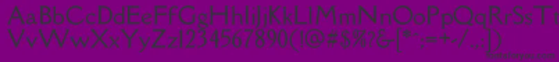 フォントDellarespiraRegular – 紫の背景に黒い文字