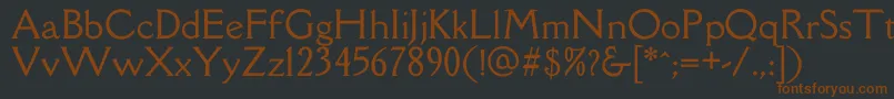 DellarespiraRegular Font – Brown Fonts on Black Background