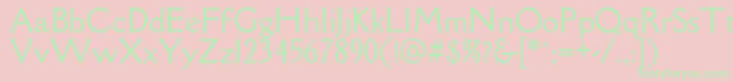 DellarespiraRegular Font – Green Fonts on Pink Background