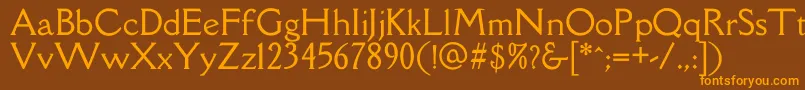 DellarespiraRegular Font – Orange Fonts on Brown Background