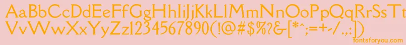 DellarespiraRegular Font – Orange Fonts on Pink Background