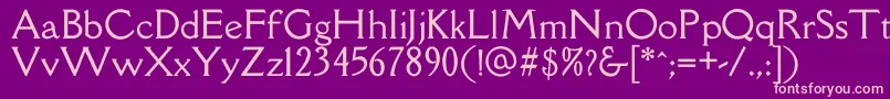 DellarespiraRegular Font – Pink Fonts on Purple Background
