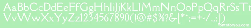 DellarespiraRegular Font – White Fonts on Green Background