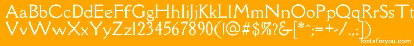 DellarespiraRegular Font – White Fonts on Orange Background