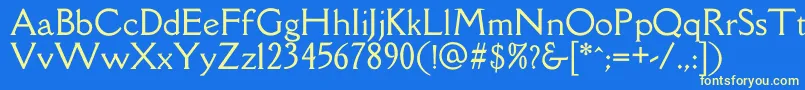 DellarespiraRegular Font – Yellow Fonts on Blue Background