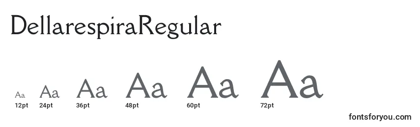 DellarespiraRegular Font Sizes