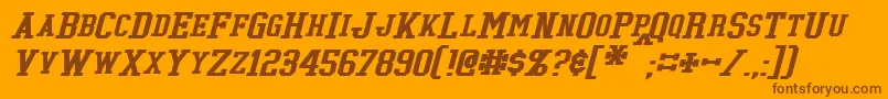 TonopahItalic Font – Brown Fonts on Orange Background