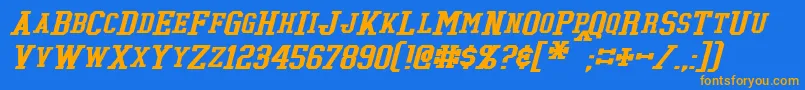 TonopahItalic Font – Orange Fonts on Blue Background