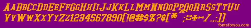 TonopahItalic Font – Orange Fonts on Purple Background