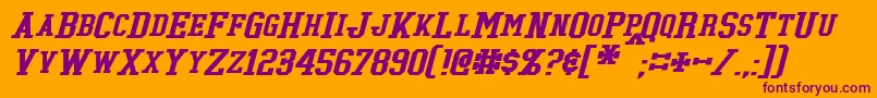 TonopahItalic Font – Purple Fonts on Orange Background
