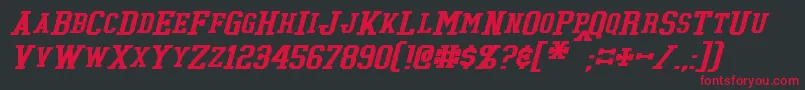 TonopahItalic Font – Red Fonts on Black Background
