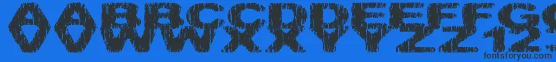 Hatchetm Font – Black Fonts on Blue Background